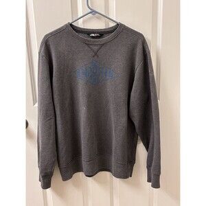 The North Face Crewneck Fleece Sweatshirt Adult Medium Grey With Blue Logo